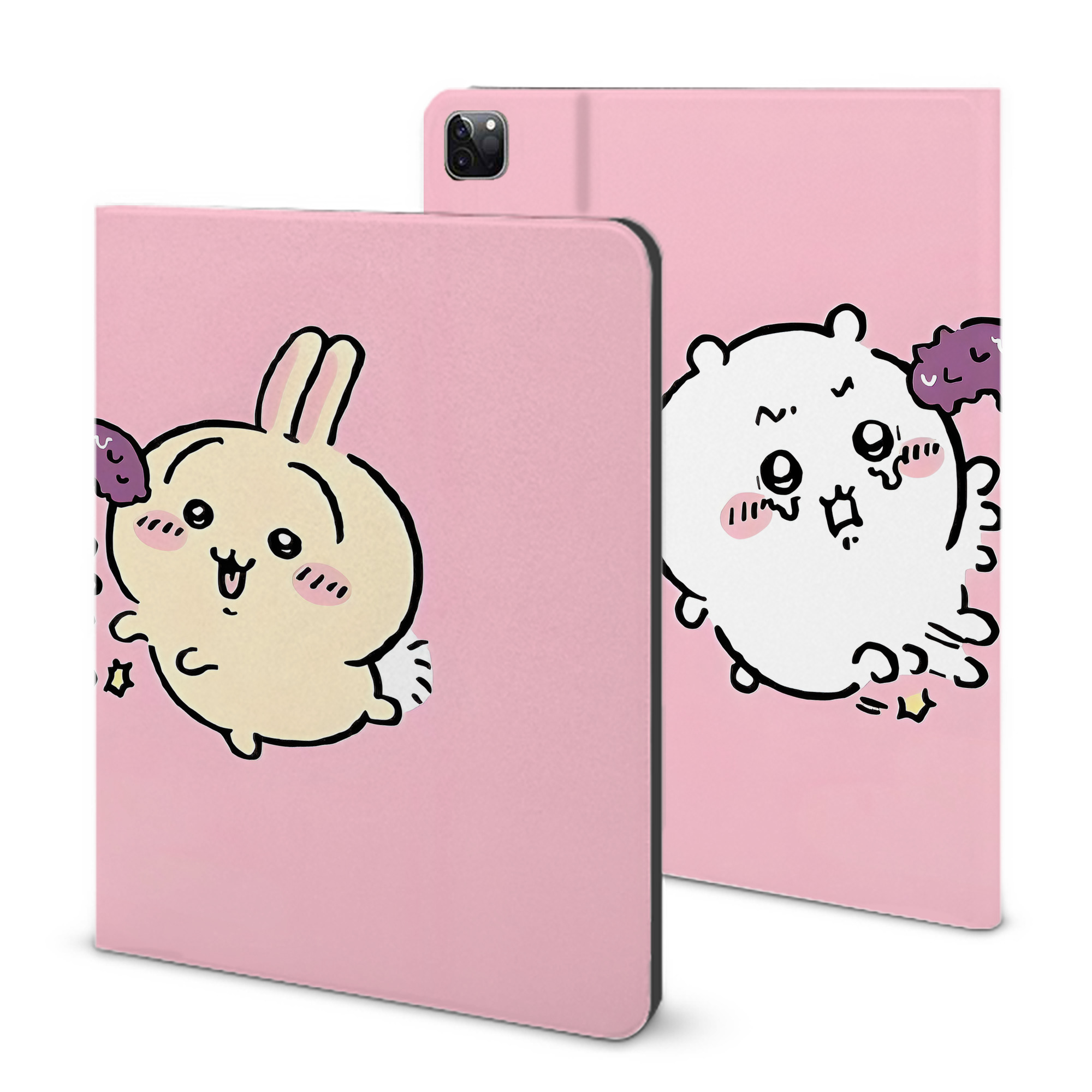 （画像用） ちいかわ Chii-kawa IPad ケース ブック型 PUレザー TPU 耐衝撃 軽量 薄型 ペン収納なし 全面保護 IPad 各モデル対応